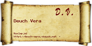 Deuch Vera névjegykártya